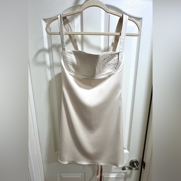 NWT House of CB Kara Mini Dress Vintage Cream - Picture 14 of 16